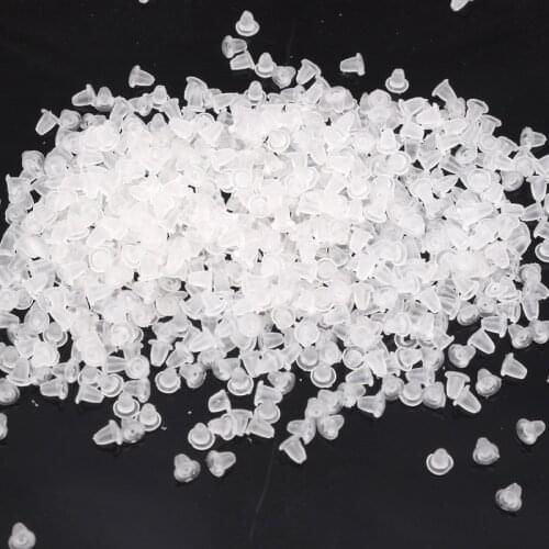 500Pcs White Earrings Back Plastic Earrings Back 5X4mm For Ear Jewelry Accessories Hand Made Fixed Beautiful Womans Earring