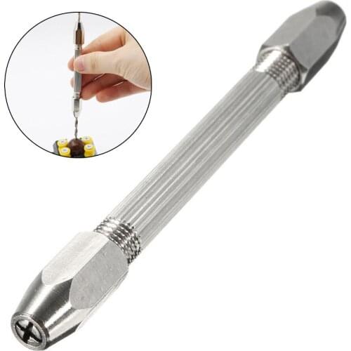 Punch Pin Vice 0 - 3.1mm Screwdrivers Home Carving Clock Repair Kit Watch Tools Drill Bit Holder Hexagonal Double-headed Holder
