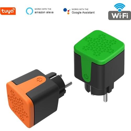 Tuya Outdoor Smart Plug WiFi EU Standard New Socket Timing Energy Monitor APP Control Works With Alexa Google Home