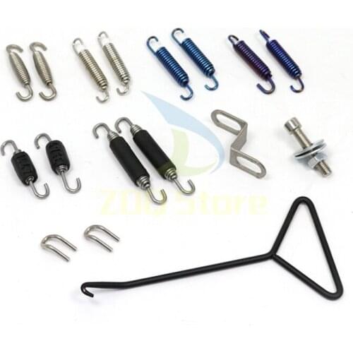 Universal Modified Motorcycle Exhaust Spring Hooks Stainless Steel Hooking Engine Accessories Middle Connection Muffler Pipe