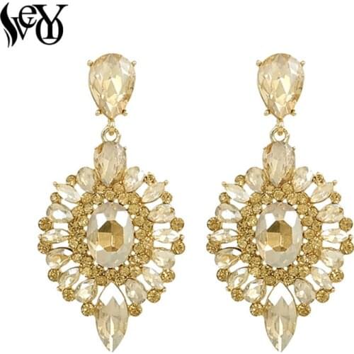 VEYO Full of Crystal Drop Earring For Women Luxury Earrings Classic High Quality Brincos Pendientes