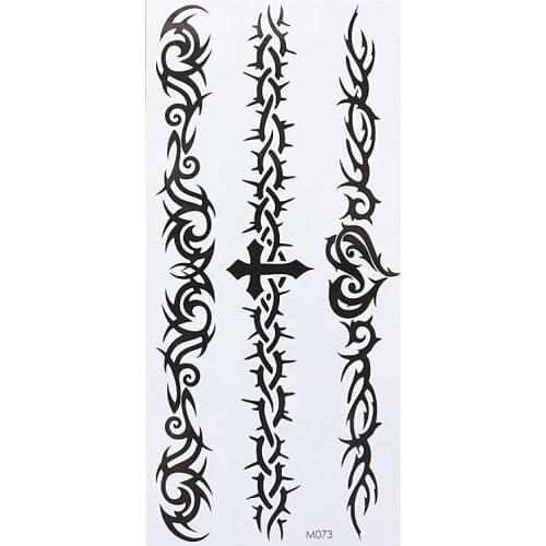 Waterproof Temporary Tattoo Sticker fire flame totem Arabic henna tatto stickers flash tatoo for women men