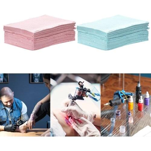 Waterproof Disposable Tattoo Wipe Paper Towels Tattoo Tablecloth Cleaning Pad Excellent Double-layer Composite Membrane