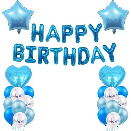 Happy Birthday Balloon Birthday Decorations Baloon For Children Birthday Balloon Air Alphabet Balloons Blue