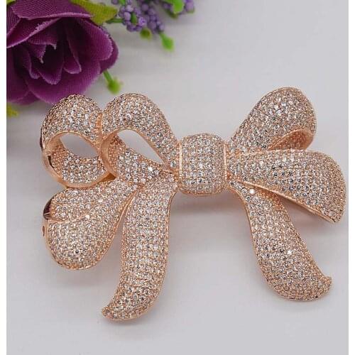 High quality Golden plated Paved CZ Cubic Zirconia Necklace Pendant Clasp Jewelry Connector DIY Fine Jewellery Making