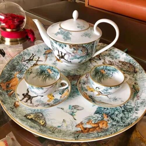 Jingdezheng bone china 15pcs coffee cup and saucer tea set