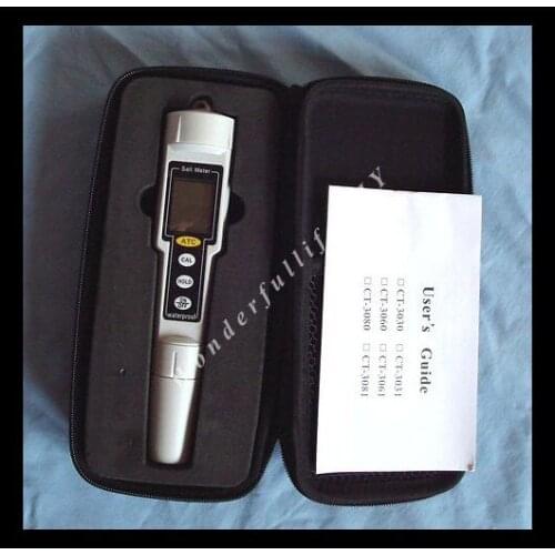 2016 year Hot CT-3081 LCD digital Waterproof Pen type Salt Meter tester 0to9999 mg/L 3 Pcs/Lot