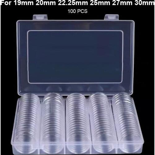 40Coin Capsules 46mm With 40Foam Gasket And 1 Plastic Storage Box For Coin Collection For 16 20 25 27 30 38 46mm Coins CW Sturdy