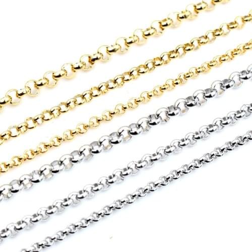 5 Meters/Lot Never Fade Stainless Steel BL O Style Necklace Chains For DIY Jewelry Findings Making Materials Handmade Supplies
