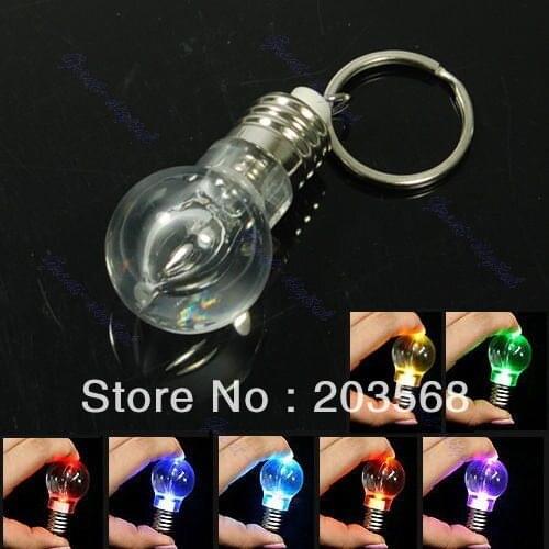 5pcs/lot LED Flashlight Light Bulb Key Ring Keychain Lamp Torch
