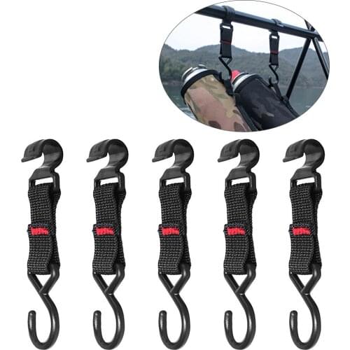 5PCS Outdoor Hanging Rack Outdoor Camping Moveable Storage Hook Detachable Hanging Hook S-Shaped Hook Lamp Holder Hooks