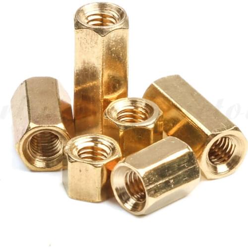 50PCS M3 Hex Nut Spacing Screw Female Brass Threaded Pillar PCB Motherboard Standoff Spacer 4mm/5mm/6mm/8mm/10mm/12mm