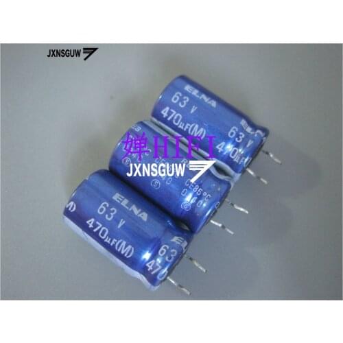 20PCS ELNA RE3 63V470UF 12.5X20MM blue robe audio Aluminum electrolytic capacitors 470uF/63V 85 degrees 470UF 63V
