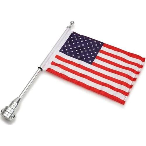 Motorcycle Rear Side Mount Luggage Rack Vertical Pirate Flag Pole For Harley Sportster XL883 XL1200 Touring Road King Glide FLHT