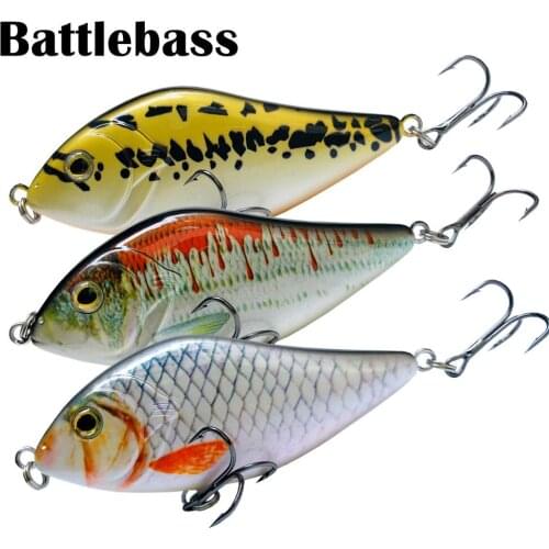 BATTLEBASS 3PCS/SET 100MM 45G Slider Swim Action Hard Body Jerk Bait for Pike Musky Fishing Slow Sinking Jerkbait Fishing Lure