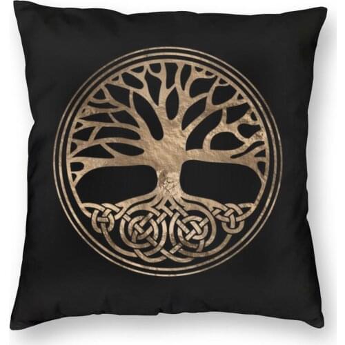 Viking Tree Of Life Yggdrasil Pillowcase Printed Polyester Cushion Cover Decor Vikings Throw Pillow Case Cover Home Square
