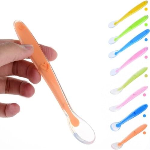 Baby Spoons Feeding Dishes Tableware For Children Flatware Cutlery Colher Spoon Silicone Tools-for-patchwork Lot Soup Ladle
