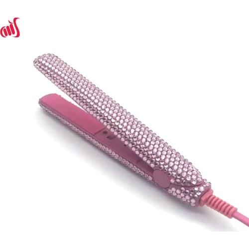 Mini Hair flat Iron Mini Ceramic hair Straightening Crystal Bling Mini Hair Flat iron