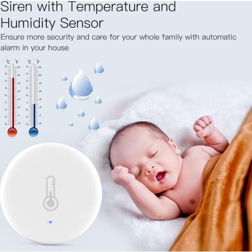 ST-TH01 Tuya ZigBee Smart Home Indoor Room Temperature Humidity Sensor Supports App Remote Control ZigBee Hub Required CR2032