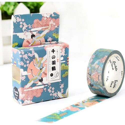 Classical Design Paper Washi Tapes Forest Animal Flamingo Decorative Adhesive Masking Tapes DIY For Scarpbooks Stickers H6377