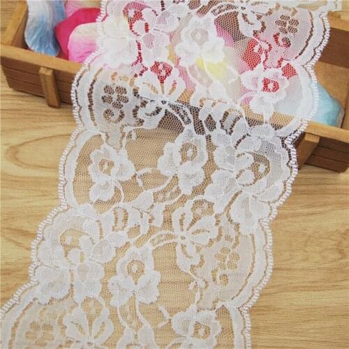 140mm Polyester Lace Trim White Fabric Sewing Accessories Cloth Wedding Dress Decoration Ribbon Craft Supplies 20yards L822