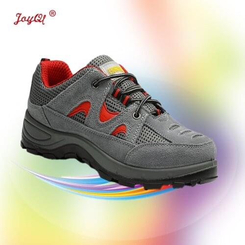 Men safety shoes women work boots sneakers cow suede plus size 37-48 JOY-204