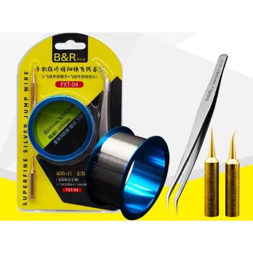 Phone Repair Sliver Flying Wire Set Motherboard IC Chip CPU Welding Pad BGA Solder Joint Line Fingerprint Repair Kit