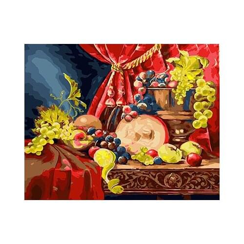 DRAWJOY Pictures Fruit DIY Painting By Numbers Canvas Oil Painting Painting And Calligraphy Home Decor For Living Room Wall Art