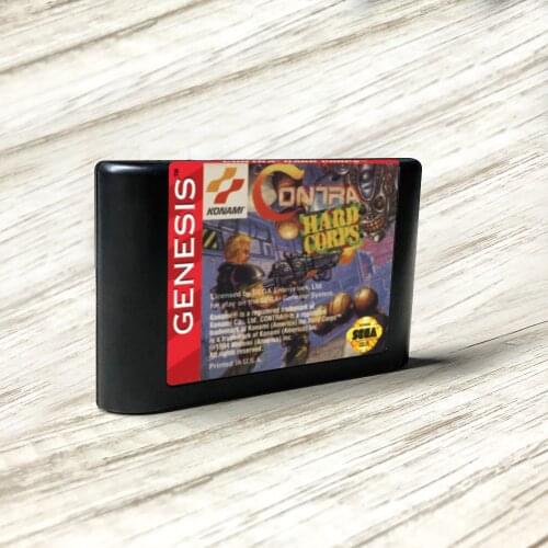 Contra Hard Corps - USA Label Flashkit MD Electroless Gold PCB Card for Sega Genesis Megadrive Video Game Console