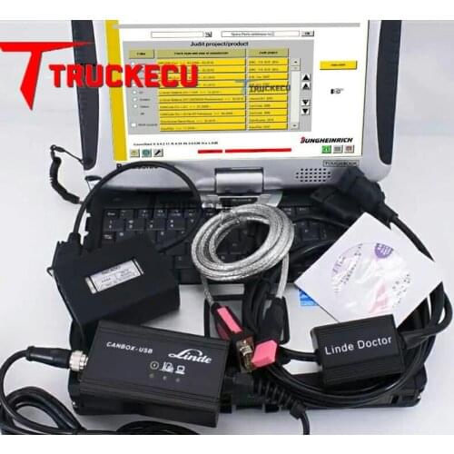 CF19 laptop+Linde canbox doctor LSG Pathifider+JUDIT 4 Jungheinrich Judit box Incado+SH/ET Jungheinrich forklift diagnostic tool