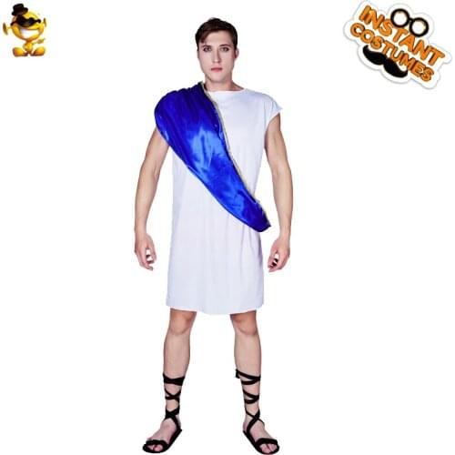 New Arrival Man Ancient Toga Party Costume Fancy Dress in Halloween Party Role Play Toga Tunic Clothes Man