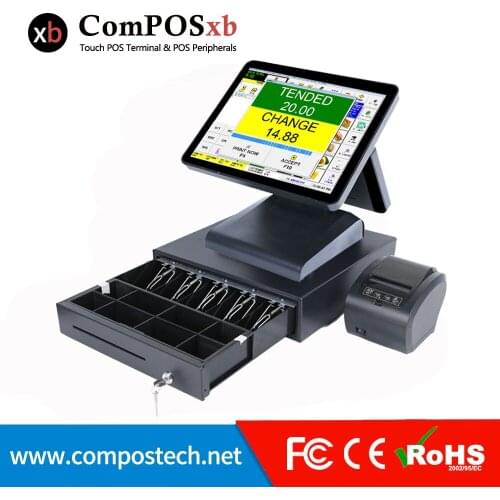 Brand new 15 inch TFT LCD Whole set POS1619D pos machine Epos restaurant/fastfood pos