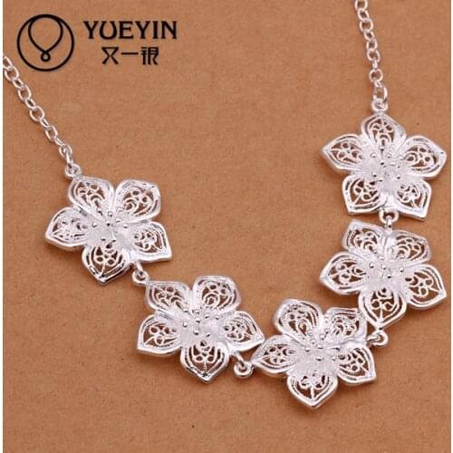 Silver plated pendant Necklaces for women Wedding jewelry High quality Factory Price Bridal
