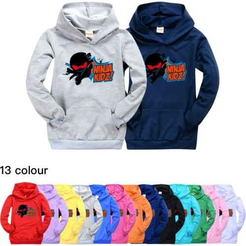 Casual Pocket Sweater for Boys Girls Hoodie Baby Boys Clothes Kids Sweatshirt NINJA KIDZ Toddler Child Clothes Fall Hooded