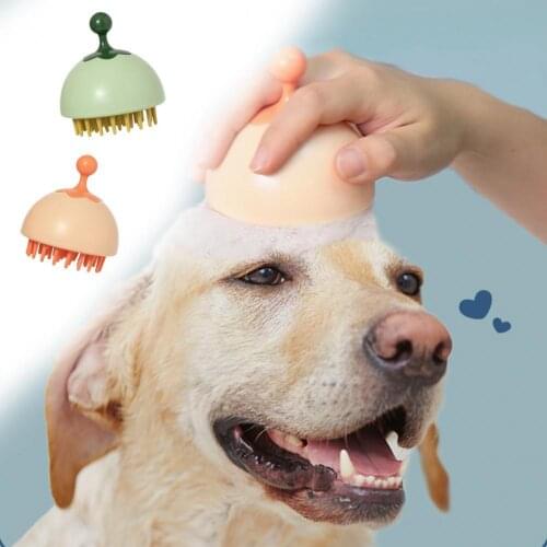 Pet Dog Shampoo Brush Cat Massage Comb Grooming Scrubber Brush Soft Bristles Multifunctional ABS Dog Hair Cleaning Brush Product