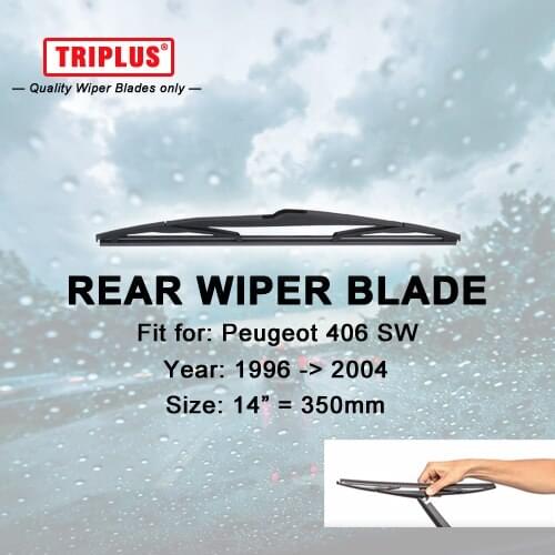 Rear Wiper Blade for Peugeot 406 SW (1996-2004) 1pc 14" 350mm,Car Rear Windscreen Wipers,for Back Window Windshield Wiper Blades