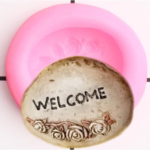 Fairy House Stone Silicone Molds Cupcake Topper Fondant Mold Baby Birthday Cake Decorating Tools Candy Chocolate Gumpaste Mould