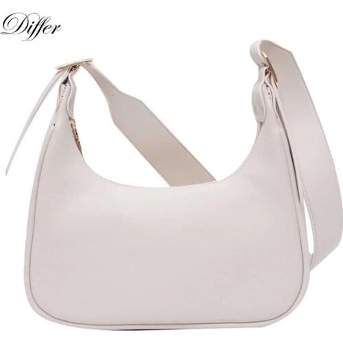 New Vintage Soft PU Leather Shoulder Messenger Bag Big Capacity Hobo Lady Crossbpdy Bag Luxury Designer Purse Solid Color Retro