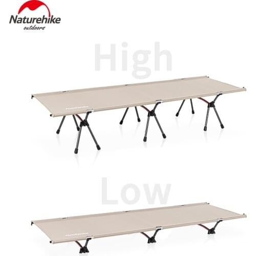 Naturehike Outdoor Camping Mat Cots Folding Stable Sleeping Camp Bed Durable Portable Office Daily Break High and Low Dual Use