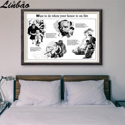 V028 1950 House On Fire! Vintage Classic Movie Custom Silk Poster Home Deco Wall Art Christmas Gift