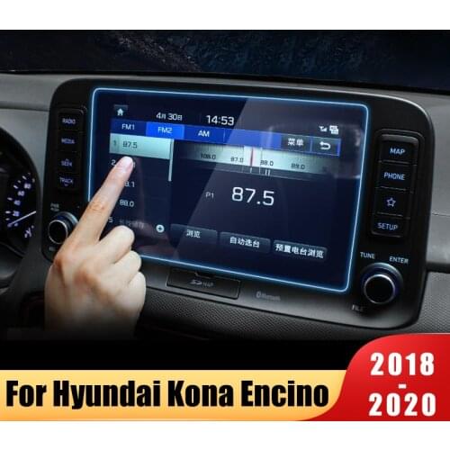 For Hyundai KONA 2017 2018 2019 2020 Tempered Glass Car Navigation Screen Protector LCD Touch Display Film protective Sticker