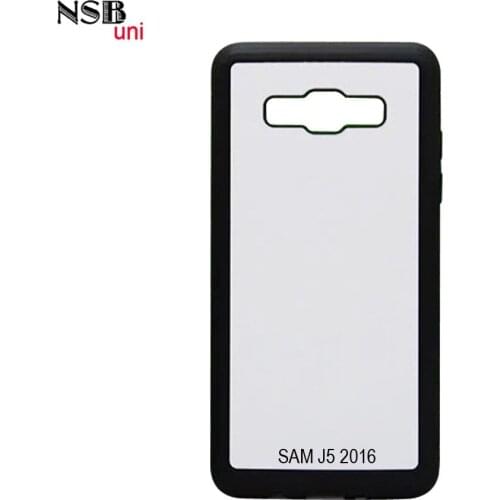 For Samsung J5 2016 Blank 2D Rubber Silicone TPU+PC Cases , Personal DIY sublimation printing protective back cover