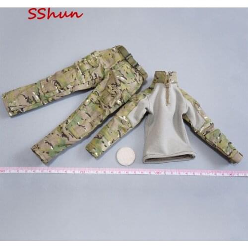 EASY SIMPLE ES 186 scale Female American Rangers MC camouflage clothes pants belt Model For 12'' Action Figure Body DIY