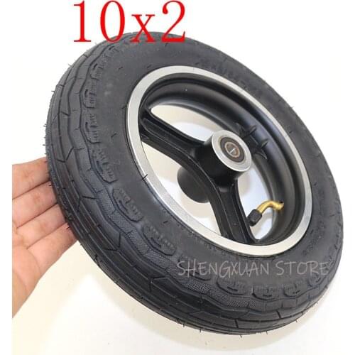 10x2 54-152 tire inner tube and alloy rims hub fits Electric scooter balance car Wheelbarrow wheelchair 10inch tyre wheel