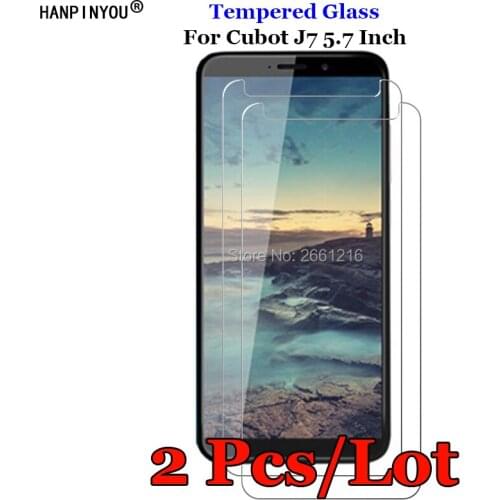 2 Pcs/Lot For Cubot J 7 Tempered Glass 9H 2.5D Premium Screen Protector Film For Cubot J7 5.7"