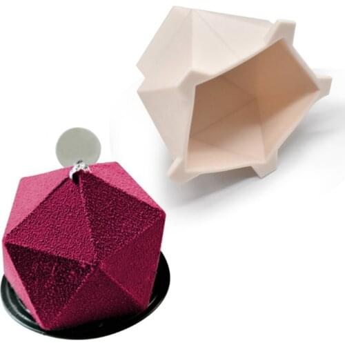 3D Diamond Shape Dessert Silicone Molds Baking Sponge Chiffon Mousse Dessert Cake Molds Pop Silicone Art Mold Silikonowe Moule