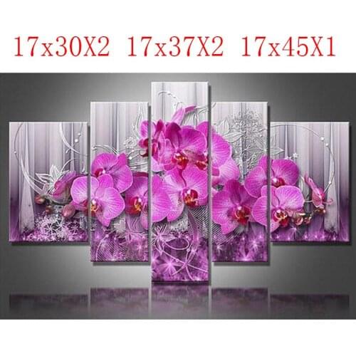 5PCS diamond embroidery butterfly flower diamond painting Cross Stitch full Square drill Rhinestone gift Wedding decoration