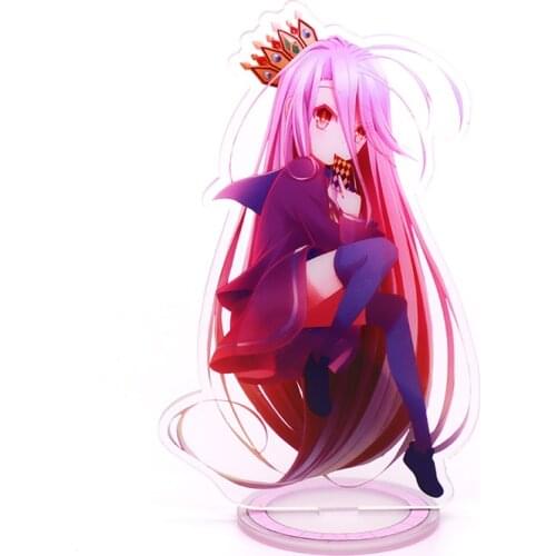 Anime No Game No Life Jibril Shiro Acrylic Stand Figure Desktop Decoration Collection Model Toy Doll