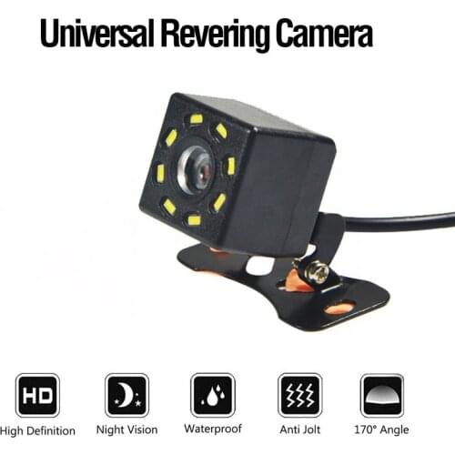 Car Rear View Camera Universal 12 LED Night Vision Backup Parking Reverse Camera Waterproof 170 Wide Angle HD Color Image