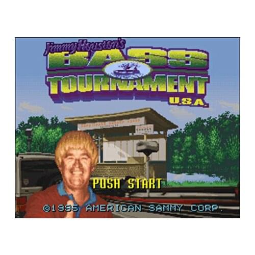 Jimmy Houstons Bass Tournament U.S.A. NTSC Version 16 Bit 46 Pin Big Gray Game Card For USA Game Players